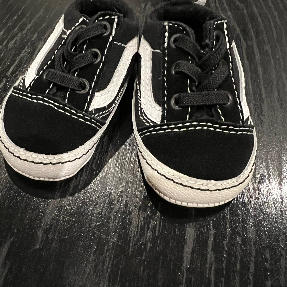 Vans Kids Black and White Sneakers